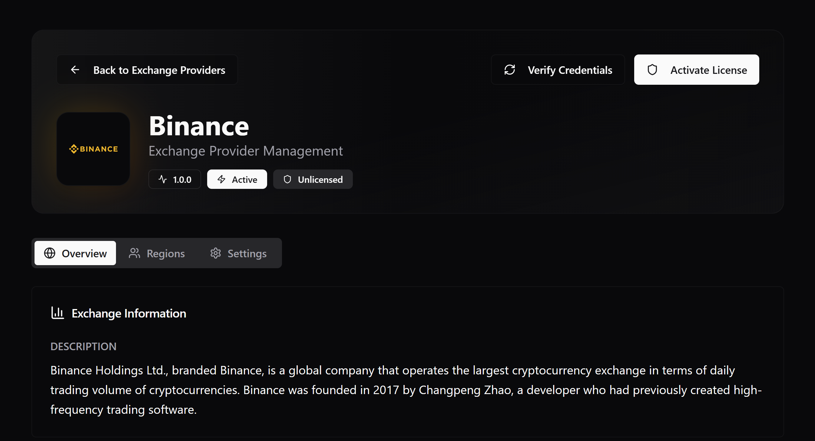 Exchange Providers