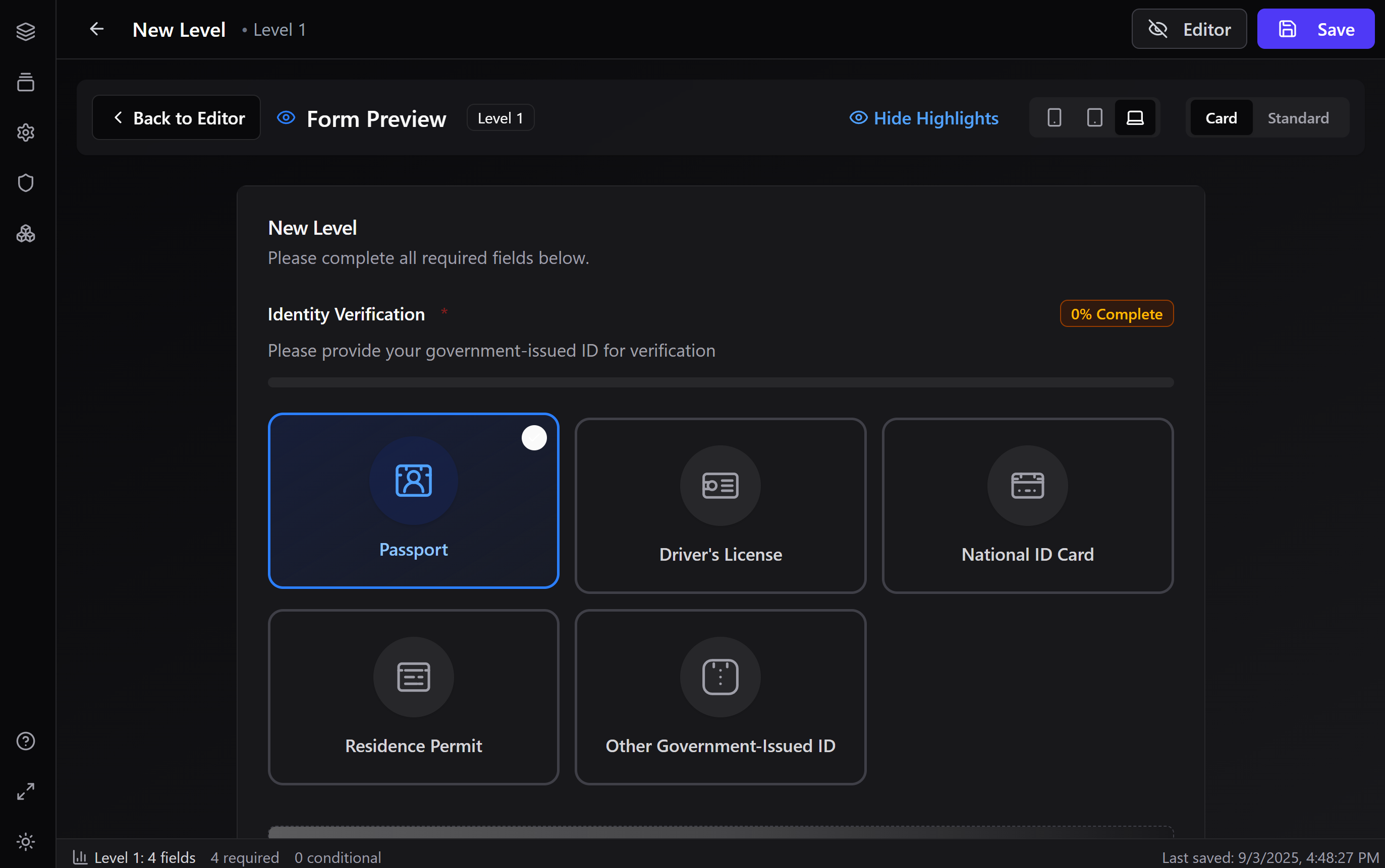 KYC Live Preview